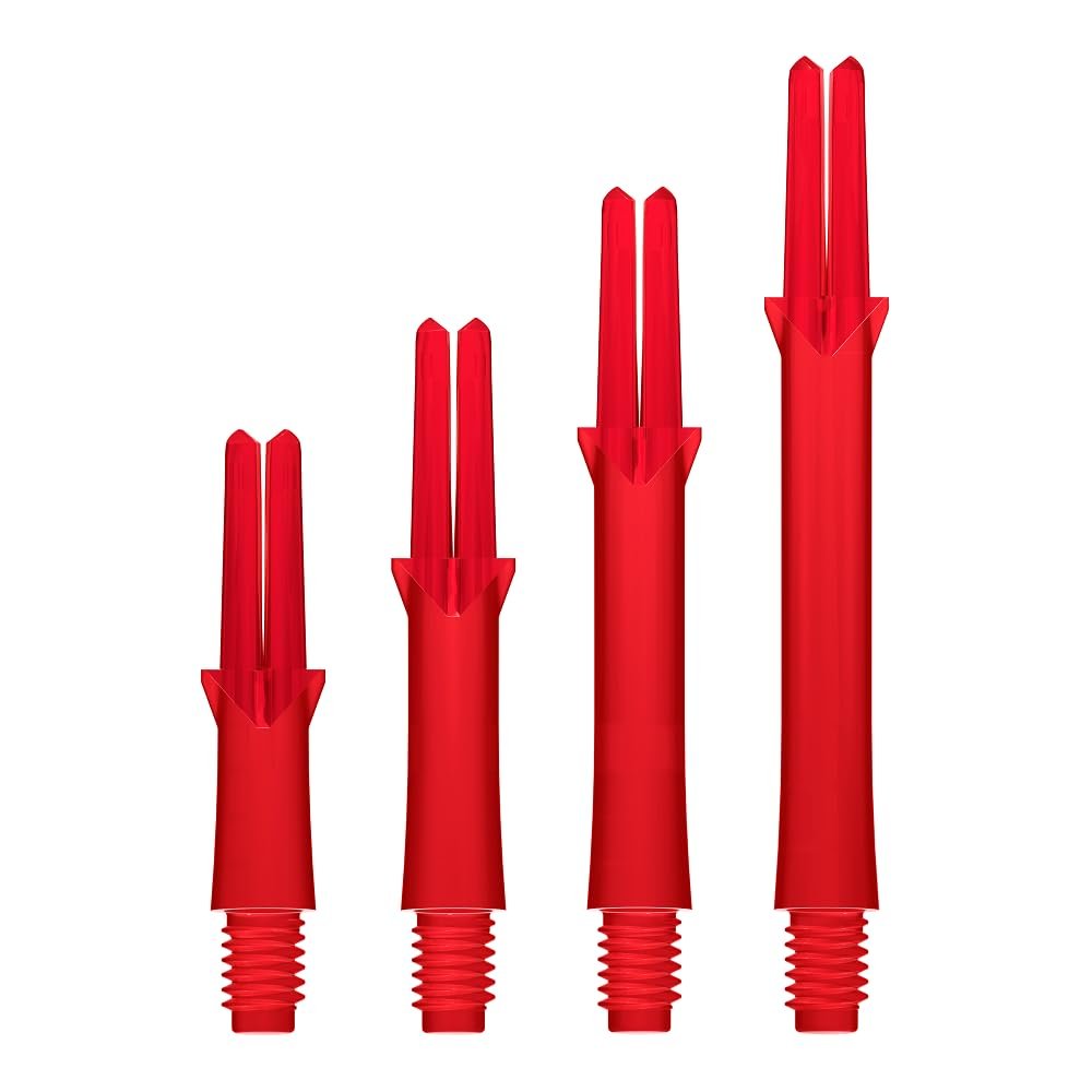 LSTYLE Dart Shafts | Red | Extra Short 130 | 1 Set (3 Shafts) | for Soft Tip & Steel Tip Darts
