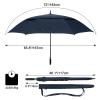 G4Free 72 Inch Huge Large Oversize Golf Umbrella Automatic Open Double Canopy Vented Windproof Stick Umbrella, 6 Ft Heavy Duty For Outdoor Doorman Family(Navy Blue) view 2
