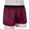 Lejafay Men's Shiny Loose Satin Boxer Shorts Sissy Panties Gay Underwear Short Pants Wine Red Large view 3