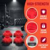 4pcs Dumbbell Hex Nut Plastic Screw for Barbell Dumbbell Collars 1 Inch for Dumbell Weight Lifting Fitness Training Red view 2
