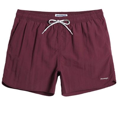 maamgic Mens Swim Trunks 5" with Mesh Lining Quick Dry Bathing Suits for Men Swim Shorts Swimwear Nylon Burgundy XX-Large
