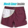 maamgic Mens Swim Trunks 5" with Mesh Lining Quick Dry Bathing Suits for Men Swim Shorts Swimwear Nylon Burgundy XX-Large view 3