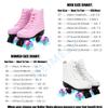 XUDREZ Roller Skates for Women Men Shiny Double Row Four Wheels Roller Skates Womens Roller Skates with Shoes Bag view 2