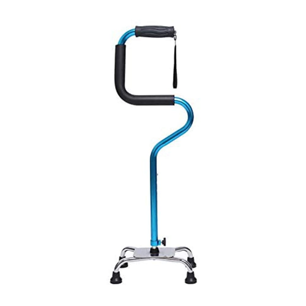 Walking Frame, Walking Sticks, Stable Comfortable Non-Slip Crutch Cane Elderly Four-Legged Crutches ALGFree (Color : B)