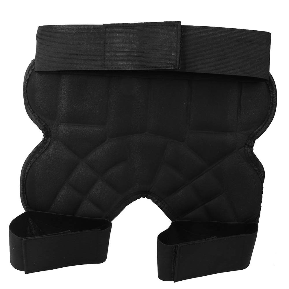 Junlucki Hip Protection Pad, Children Roller Skating Butt Pad Anti-Drop Cushion Adjustable Pant, Black, Small