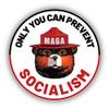 Only You Can Prevent Socialism Smokey MAGA Trump 2020 Vinyl Sticker Decal