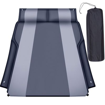 HEYOH Automatic SUV air Mattress, Self Inflating Sleeping pad for car Camping or Tent Camping, Self-Inflatable Car Mattress with Inflatable Pillow Used for Minivan/SUV/Truck Back seat (Black)