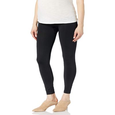 Motherhood Maternity womens Mama Prima Compression Post Pregnancy Seamless Leggings, Black, Small-Medium US