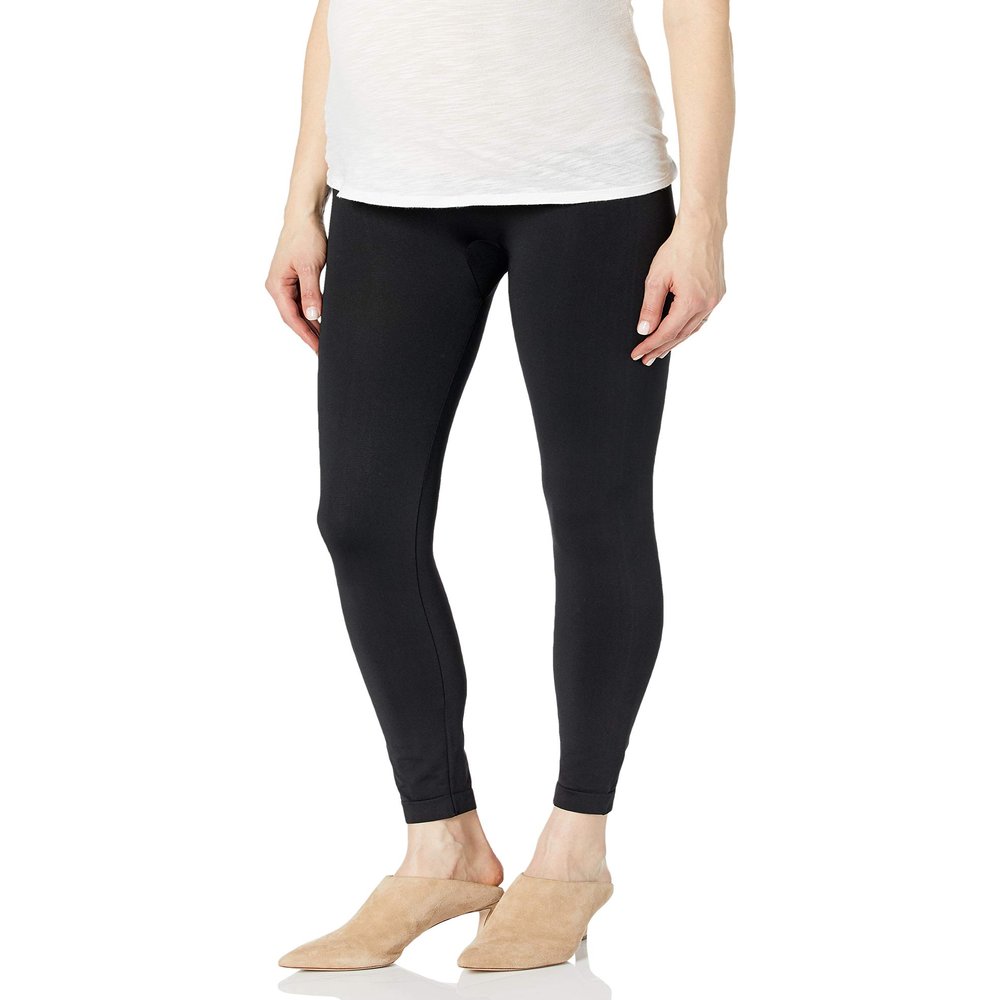 Motherhood Maternity womens Mama Prima Compression Post Pregnancy Seamless Leggings, Black, Small-Medium US