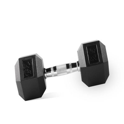 PRCTZ Rubber Encased Hex Dumbbell, 35lbs Single (35)