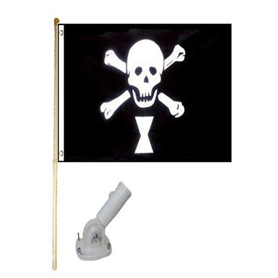 5' Wooden Flag Pole Kit W/Nylon White Bracket 3x5 Emanuel Wynne Polyester Flag
