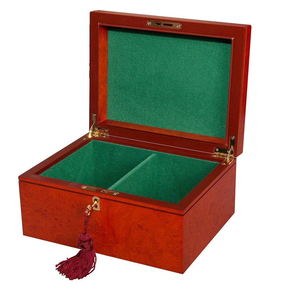 The House of Staunton Premium Chess Box (Elm Burl)