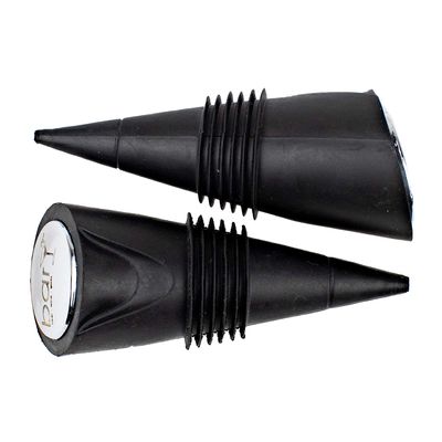 BARY3 BLACK SOFT WINE STOPPERS - 4 SETS OF 2 SILICONE WINE STOPPERS (8)