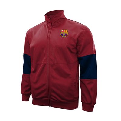 Icon Sports Officially Licensed FC Barcelona Soccer Track Jacket - Unisex Adult - FCB49TJ Wine L