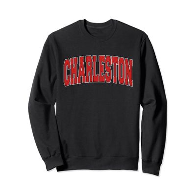 CHARLESTON SC SOUTH CAROLINA Varsity Style USA Vintage Sport Sweatshirt