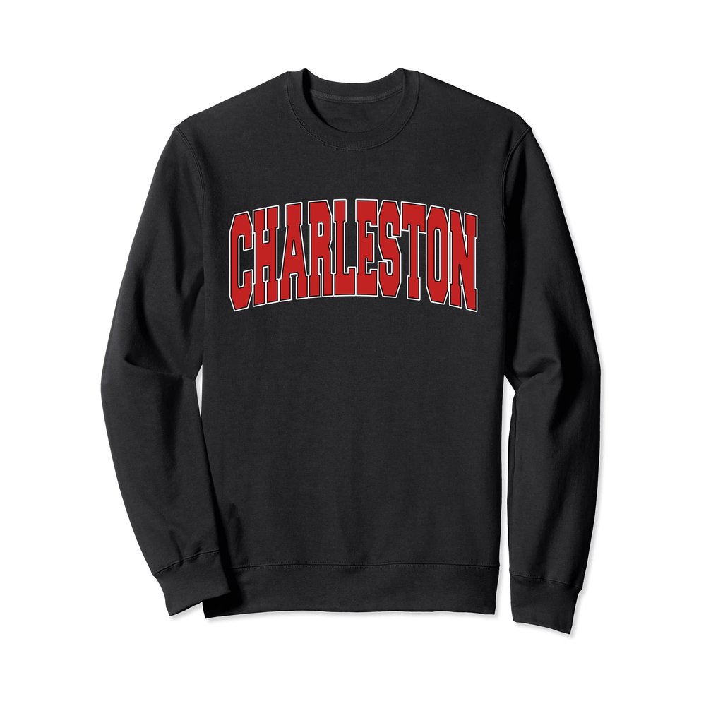 CHARLESTON SC SOUTH CAROLINA Varsity Style USA Vintage Sport Sweatshirt