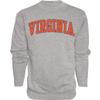 Blue 84 Men's Virginia Cavaliers Arching Team Name Dark Heather Crewneck Sweatshirt, Virginia Cavaliers Dark Heather, Medium view 1