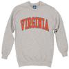 Blue 84 Men's Virginia Cavaliers Arching Team Name Dark Heather Crewneck Sweatshirt, Virginia Cavaliers Dark Heather, Medium view 2