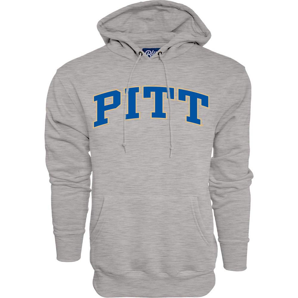 Blue 84 Men's Pittsburgh Panthers Arching Team Name Dark Heather Hoodie, Pittsburgh Panthers Dark Heather, Medium