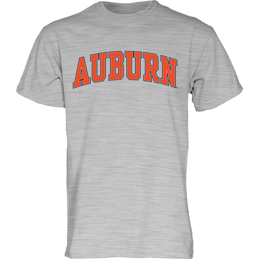 Blue 84 Men's Auburn Tigers Arching Team Name Dark Heather Short Sleeve T Shirt, Auburn Tigers Dark Heather, Medium