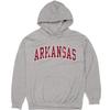 Blue 84 Men's Arkansas Razorbacks Arching Team Name Dark Heather Hoodie, Arkansas Razorbacks Dark Heather, Small view 2