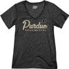 Blue 84 Women's Purdue Boilermakers Premium V-neck Tri Blend T Shirt, Purdue Boilermakers Black, X-Large view 2