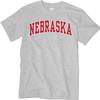 Blue 84 Men's Nebraska Cornhuskers Arching Team Name Dark Heather Short Sleeve T Shirt, Nebraska Cornhuskers Dark Heather, Medium view 2