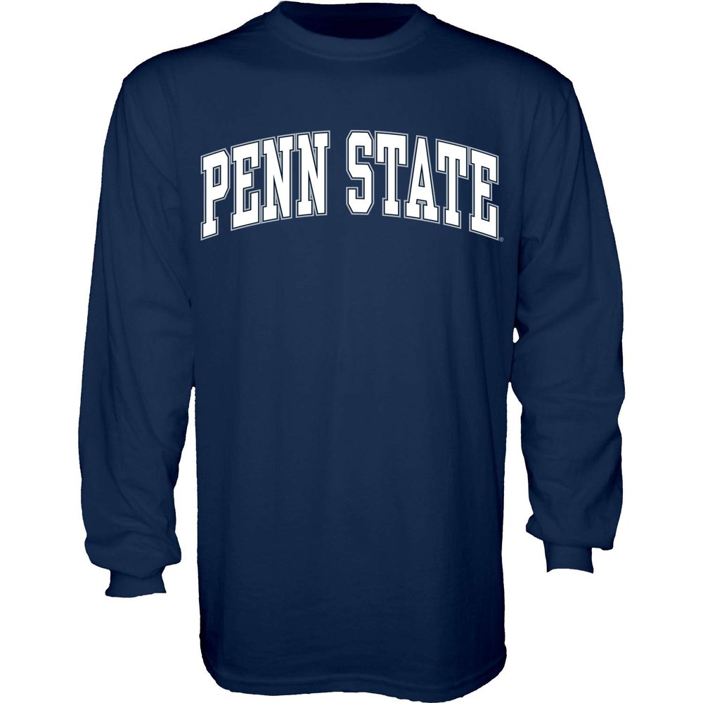 Blue 84 Men's Penn State Nittany Lions Arching Team Color Long Sleeve T Shirt, Penn State Nittany Lions Navy, X-Large