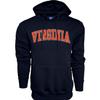 Blue 84 Men's Virginia Cavaliers Arching Team Color Hoodie, Virginia Cavaliers Navy, XX-Large view 1