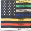 3x5FT Salute Thin Multi Line Flag Military Police Fire Corrections Dispatch EMS view 1