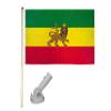 5' Wooden Flag Pole Kit W/Nylon White Bracket 3x5 Ethiopia Lion Poly Flag view 1
