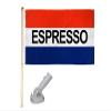 American Wholesale Superstore 5' Wood Flag Pole Kit W/Nylon White Bracket 3x5 Espresso Advertising Poly Flag view 1