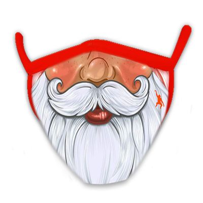 Wild Republic Wild Smiles Santa Claus Face Mask, Reusable Face Mask, Washable Face Mask, Half Face Mask, Child Face Mask, 26342