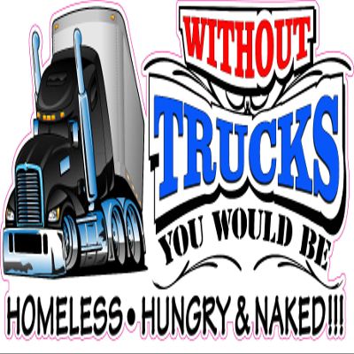 Without Truckers Decal (36" x 17.5")
