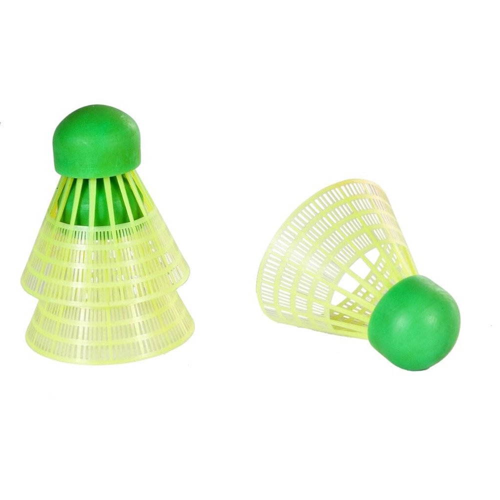 SportX 2004247 Badminton Shuttles, Yellow, Green