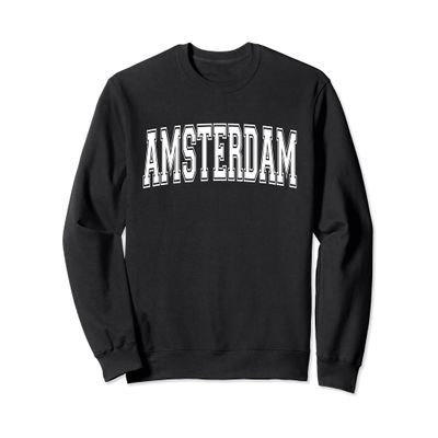 AMSTERDAM NY NEW YORK USA Vintage Sports Varsity Style Sweatshirt