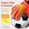 Sportout Kids Goalkeeper Gloves, Soccer Gloves with Double Wrist Protection and Non-Slip Wear Resistant Latex Material to Prevent Injuries (Orange, Size 7 Suitable for 12 to 14 Years Old) view 2