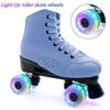 XCVXCV 4 Pack Luminous Roller Skate Wheels Outdoor Light up Roller Skate Wheels with Bearings Quad Roller Skate Wheels for Double Row Skating and Skateboard 32mm x 58mm (White) view 2