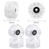 XCVXCV 4 Pack Luminous Roller Skate Wheels Outdoor Light up Roller Skate Wheels with Bearings Quad Roller Skate Wheels for Double Row Skating and Skateboard 32mm x 58mm (White) view 3
