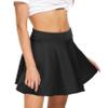 EXCHIC Women's Stretchy Waist Pleated Mini Skater Skirt Casual Flared Outfit Skirts for Women (Black, XX-Large) view 1