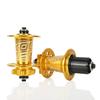 BestPartsCom KOOZER XM490 32 Hole Hub Full Aluminum Ultralight MTB Mountain Bike Disc Brake Hub Quick Release(qr) Front Hub 9x100mm Gold for Shimano 8-11speed & SRAM 8-10speed view 3