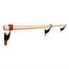 Athletic Bar Single Bar Fixed Height Wall Mount Ballet Barre System Traditional Wood, 3.5 FT Long, 2.0" Diameter (White) view 3