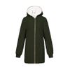 Andongnywell Women Plus Size Winter Warm Hoodie Coat Wool Zipper Cotton Outwear Lamb Wool Hooded Cardigan Jacket (Army Green,M) view 3