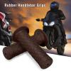 22mm 7/8" Motorcycle Handlebar Grips, Rubber Handlebar Hand Grips for BMX Road Mountain Bike(Dark Brown) view 4
