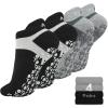 Muezna Men's Non-Slip Yoga Socks, Anti-Skid Pilates, Barre, Bikram Fitness Hospital Slipper Socks with Grips view 1