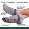 Muezna Men's Non-Slip Yoga Socks, Anti-Skid Pilates, Barre, Bikram Fitness Hospital Slipper Socks with Grips view 3