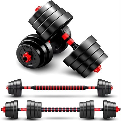 BCBIG Adjustable-Dumbbells-Sets,Free Weights-60lb(30lb*2) Dumbbells Set of 2 Convertible To Barbell A Pair of Lightweight for Home Gym,Women,Men