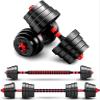 BCBIG Adjustable-Dumbbells-Sets,Free Weights-60lb(30lb*2) Dumbbells Set of 2 Convertible To Barbell A Pair of Lightweight for Home Gym,Women,Men view 1