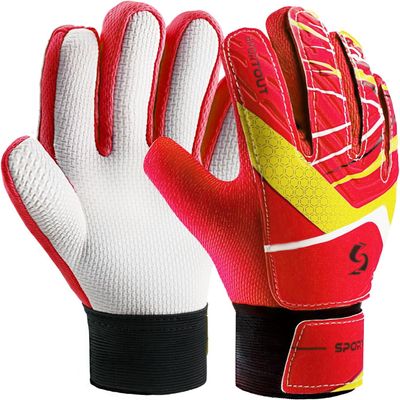 Sportout Kids Goalkeeper Gloves, Soccer Goalie Gloves with Double Wrist Protection and Non-Slip Wear Resistant Latex Material to Prevent Injuries