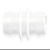 Eldon James Barbed Straight Coupler, Polypropylene, 1/8" Barb Size, White - C0-2WP, (Pack of 10) view 1